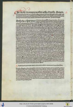 Incipit prologus in summam angelicam de casibus conscientie per fratrem Angelum de Clavassio.
