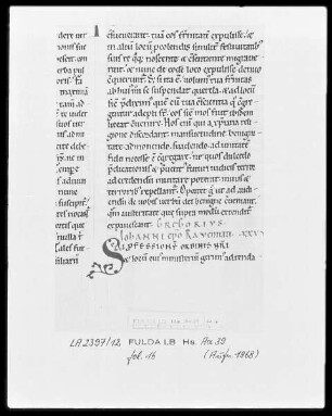 Gregorius Magnus, Registrum epistularum et Regula Pastoralis — Initiale S, Folio 16recto