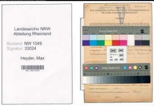 Entnazifizierung Max Heyder , geb. 24.02.1912 (Handelsvertreter)