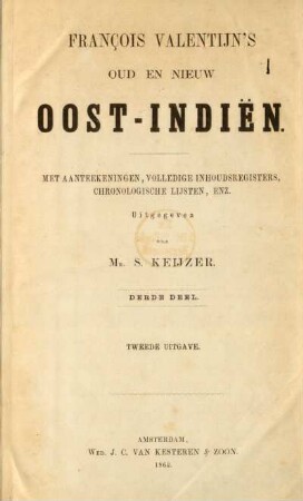 Deel 3: François Valentijn's Oud en nieuw Oost-Indiën
