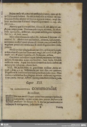 Caput XII. Ta Pharmakeutika commendat & ordinat