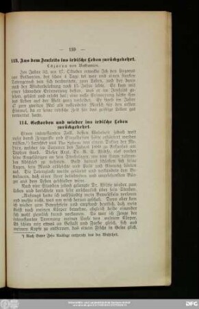 114. Gestorben und wieder ins irdische Leben zurückgekehrt.