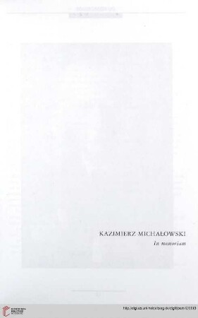 12: Kazimierz Michałowski : in meomoriam