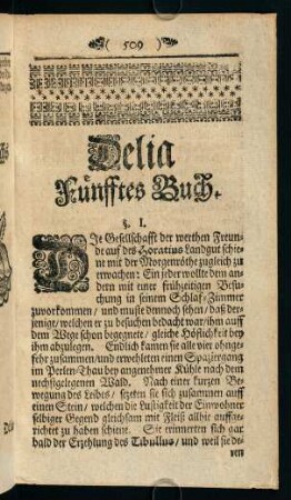 509-607, Delia. Fünfftes Buch