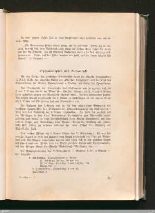 Operationsplan und Aufmarsch