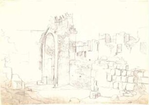 Neureuther, Eugen Napoleon; u. a. Deutschland; Griechenland; Italien; Schweiz; Studien- und Reiseskizzen - Ruine (Perspektive)