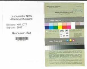 Entnazifizierung Karl Randermann , geb. 19.03.1890 (Polizist)