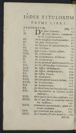 Index titulorum.
