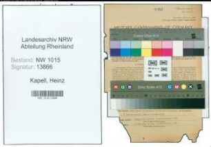 Entnazifizierung Heinz Kapell , geb. 24.02.1914 (Polizeibeamter)