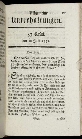53 Stück. den 10 Julii 1771.