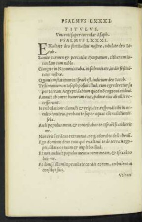 Psalmus LXXXI. - Psalmus XC.