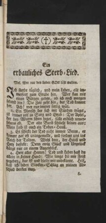 Ein erbauliches Sterb-Lied.