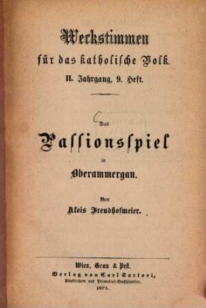 Das Passionsspiel in Oberammergau