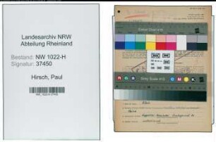 Entnazifizierung Paul Hirsch , geb. 01.02.1887 (Klempnermeister)