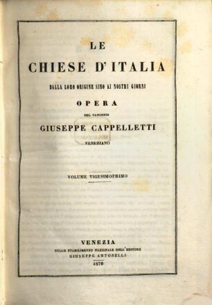 Le chiese d'Italia dalla loro origine sino ai nostri giorni, 21. (Bari, Trani...)