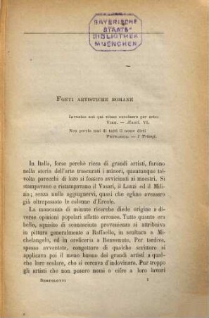 Artisti belgi ed olandesi a Roma nei secoli XVI e XVII : notizie e documenti raccolti negli archivi romani