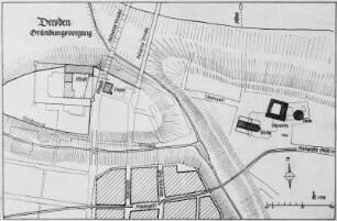 Plan der mittelalterlichen Stadtgründung