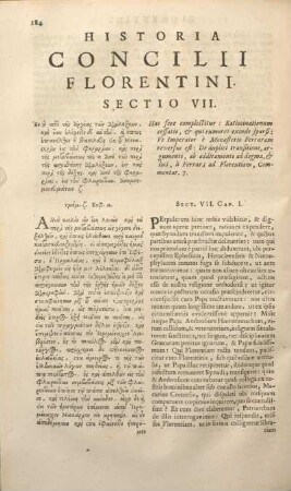 Historia Concilii Florentini Sectio VII.