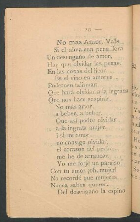 No mas Amor : Vals