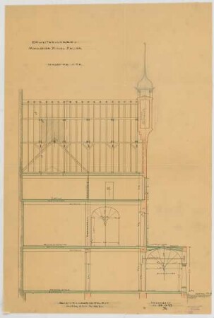 Thiersch, Friedrich von; München; Münchner - Kindl - Keller, Erweiterungsbau - Schnitt