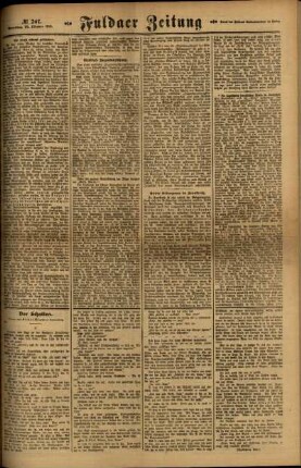 Zweite Ausgabe vom Samstag, den 25. Oktober 1919.