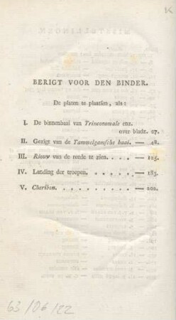 Berigt voor den binder