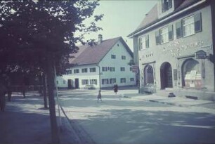 Bad Wörishofen. Kathreinerstraße mit Gebäude der Bayerischen Hypotheken-und Wechselbank