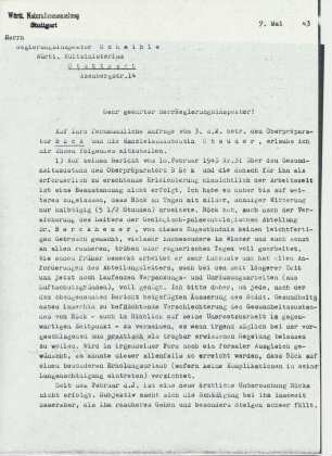 Mitteilung über Arbeitsverhältnis Max Böck