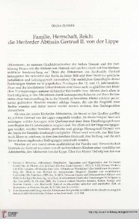Familie, Herrschaft, Reich: die Herforder Äbtissin Getrud II. von der Lippe