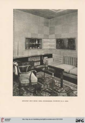 Die Wohnung eines Arztes: eine neue Arbeit von Fritz Gross, Wien