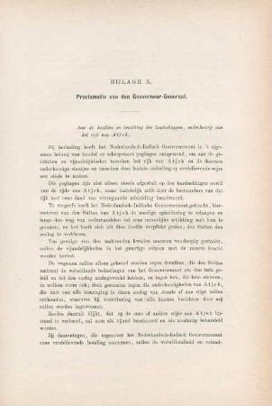 Bijlage X. Proclamatie van den Gouverneur-Generaal