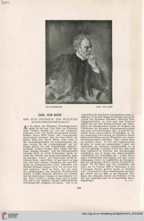 30: Carl von Marr : der neue Präsident der Münchner Künstlergenossenschaft