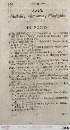XXIII. Mathesis, Astronomia, Philosophia