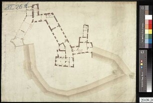 Grundriss des Obergeschosses des Schlosses Freiburg/Unstrut [Neuenburg] (Variante)