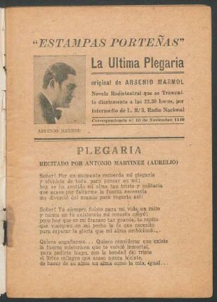 Plegaria : Recitado por Antonio Martínez (Aurelio)
