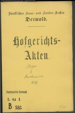 Böger, Johann Henrich, Dr. jun. gegen Dr. med. Adolf Dreckmeier - Beleidigung