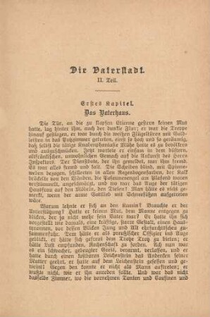 Viertes Buch. Die Vaterstadt. II. Teil