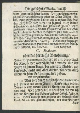 C. Brabeum, oder die herrliche Belohnung/ [...]