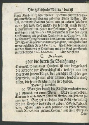 C. Brabeum, oder die herrliche Belohnung/ [...]