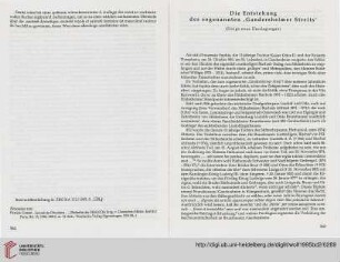 Die Entstehung des sogenannten ‚Gandersheimer Streits‘ (Einige neue Überlegungen)
