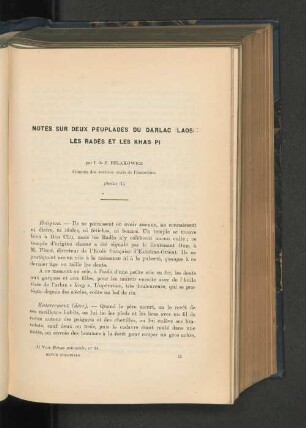 Notes sur deux peuplades du darlac (laos): les Rades et les Khas Pi