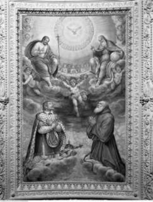 Der heilige König Ludwig IX. und der heilige Francesco da Paola in Anbetung der Trinität