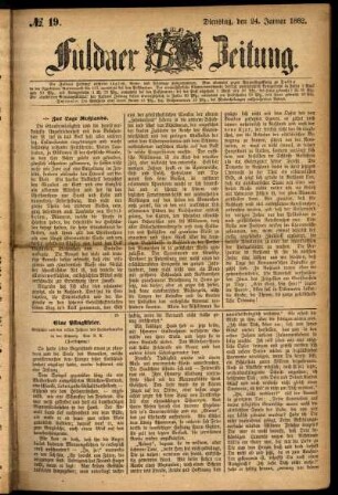 Ausgabe vom Dienstag, den 24. Januar 1882.