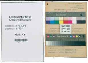 Entnazifizierung Karl Kluth , geb. 08.01.1921 (Postarbeiter)