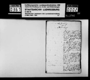 Beschreibung des Gemeindebezirks Nonnenbach durch Schultheiß Braun aus Retterschen