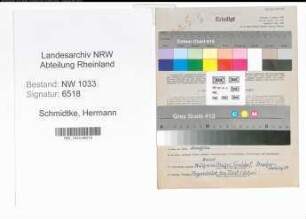 Entnazifizierung Hermann Schmidtke , geb. 30.11.1920 (Arbeiter)