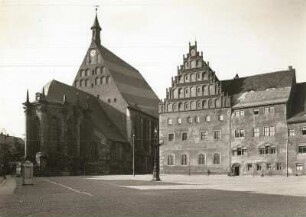 Freiberg, Dom : Freiberg. Dom und Thümerei. Blick vom Untermarkt