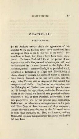 Chapter III. Reminiscences