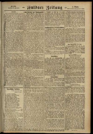 Zweite Ausgabe vom Samstag, den 28. Juli 1917.