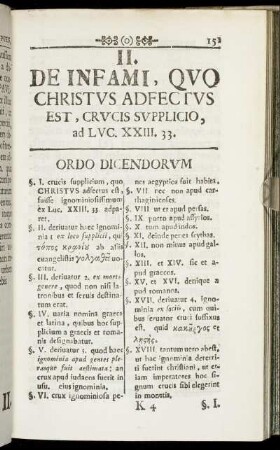 II. De Infami, Quo Christus Adfectus Est, Crucis Supplicio, ad LVC. XXIII,33.